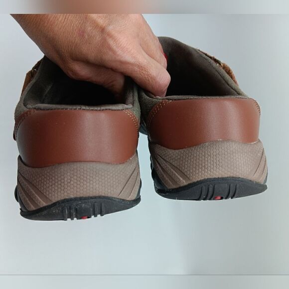 NWT THERAFIT Aspen Taupe Leather Upper Slide-on Clogs Size 7.5 - Picture 2 of 15